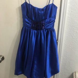 Jessica McClintock blue cocktail dress